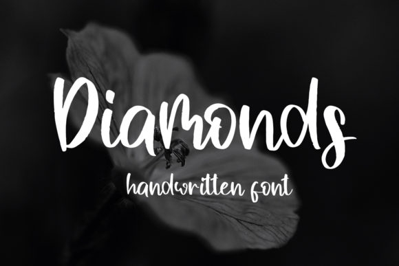 Discover the Elegance of Diamonds: A Handwritten Font for Every Design