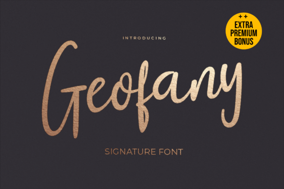 Geofany: A Handwritten Script Font for Elegant Design