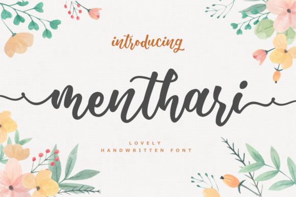 Menthari: A Versatile and Elegant Handwritten Font for Design Projects