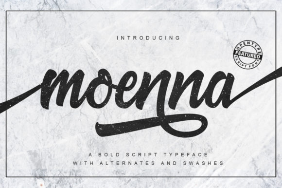 Moenna: A Handwritten Font for Elegant Designs