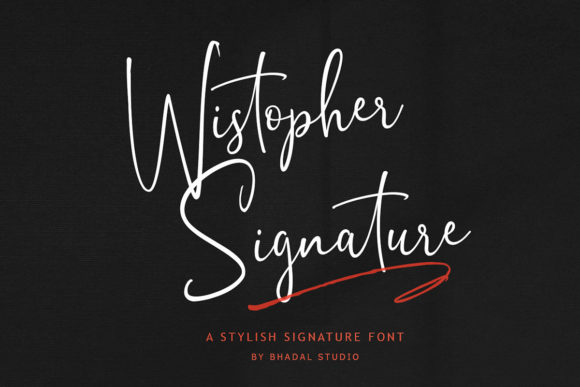 Wistopher Signature: A Stylish Handwritten Font for Creative Projects